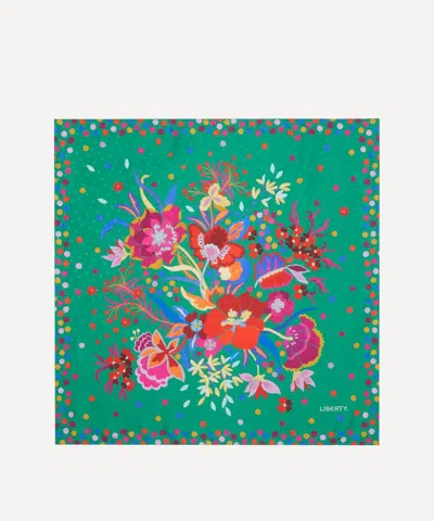 Liberty Women's Kanazawa Flowers Silk Scarf 70 In Green
