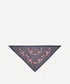 Liberty Women's Lodden Triangle 100x140 Wool-silk Scarf In Blue