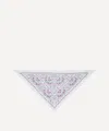 Liberty Women's Lodden Triangle 100x140 Wool-silk Scarf In Blue