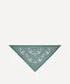 Liberty Women's Lodden Triangle 100x140 Wool-silk Scarf In Green