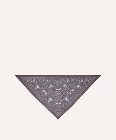 Liberty Women's Lodden Triangle 140x140 Wool-silk Scarf In Multi
