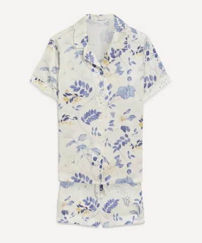 Liberty Women's Magical Plants Silk-satin Short Pyjama Set In Blue