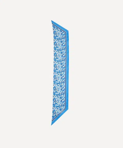 Liberty Women's Mitsi Ribbon Silk Scarf 15x100 In Blue