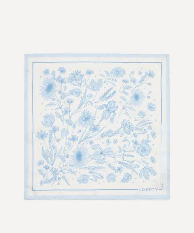 Liberty Women's Mono Muse 45x45 Silk Scarf In Blue