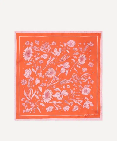 Liberty Women's Mono Muse 45x45 Silk Scarf In Red
