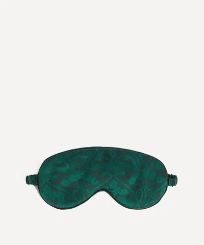 Liberty Women's Nouveau Ianthe Blossom Silk Satin Eye Mask In Green