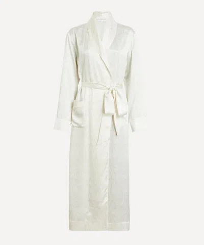 Liberty Women's Nouveau Ianthe Silk-satin Robe In White