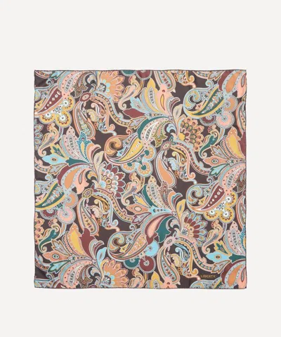Liberty Women's Paisley Fanfare Jacquard Silk Scarf 90 In Brown