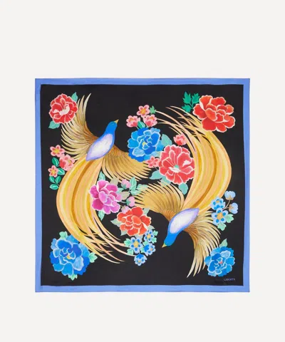 Liberty Women's Paradise Shawl Silk Scarf 140 In Black