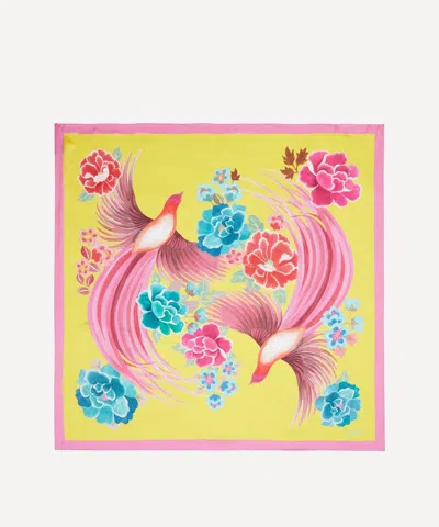 Liberty Women's Paradise Shawl Silk Scarf 140 In Yellow