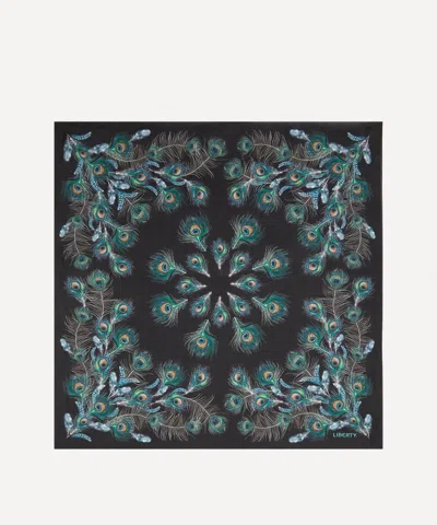 Liberty Women's Peacock Hall Silk Scarf 140 In Green