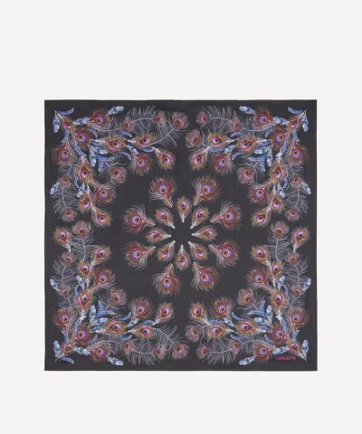 Liberty Women's Peacock Hall Silk Scarf 140 In Purple