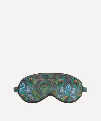 Liberty Women's Peacock Manor Silk Satin Eye Mask In Metallic