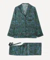 Liberty Women's Peacock Manor Silk Satin Pyjama Set In Multi