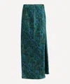 Liberty Women's Peacock Manor Silk Slip Skirt In Green