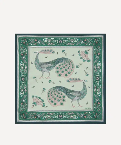 Liberty Women's Peacock Parade 45x45 Silk Scarf