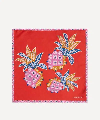 Liberty Women's Pineapple Crush Silk Scarf 45 In Red