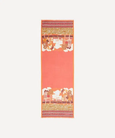 Liberty Women's Prospect Sky 70x200 Wool-silk Scarf In Red