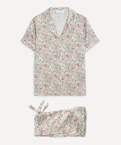 Liberty Women's Rachel Meadow Silk-satin Short Pyjama Set In Black