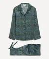 Liberty Women's Peacock Manor Silk Satin Pyjama Set In Multi