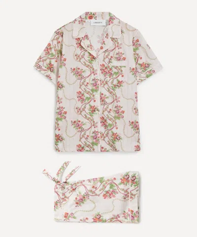 Liberty Women's Ribbon Cascade Tana Lawn Cotton Short Pyjama Set In Multi