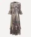 Liberty Women's Royal Hera Silk Lame Gala Dress In Gray
