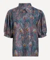Liberty Women's Royal Hera Silk Puff-sleeve Shirt In Multi