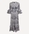 Liberty Women's Royal Hera Silk Satin Gala Maxi Dress