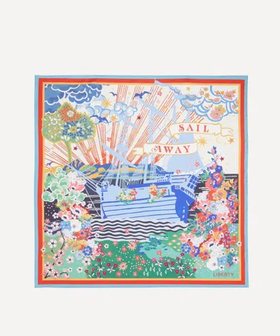 Liberty Women's Sail Away Silk Scarf 70 In Blue