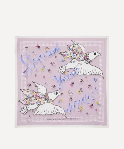 Liberty Women's Spread Your Wings Silk Scarf 45 In Lilac