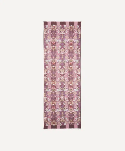 Liberty Women's Strawberry Thief 70x200 Modal-cashmere Scarf In Brown
