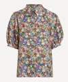 Liberty Women's Thorpeness Silk Puff-sleeve Shirt