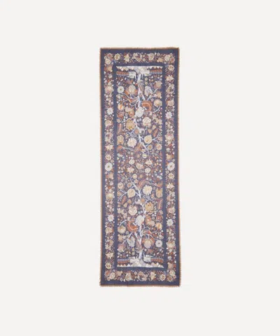 Liberty Women's Tree Of Life 70x200 Wool-silk Scarf In Purple