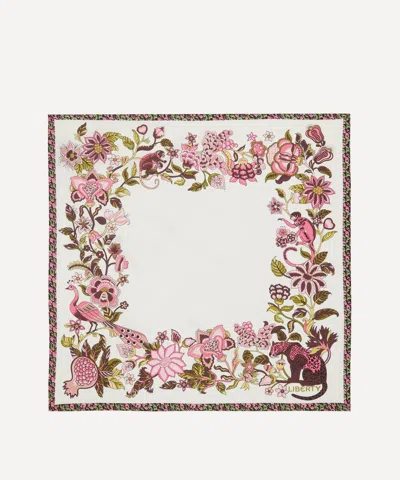 Liberty Women's Tree Of Life Forest Silk Scarf 45 In White
