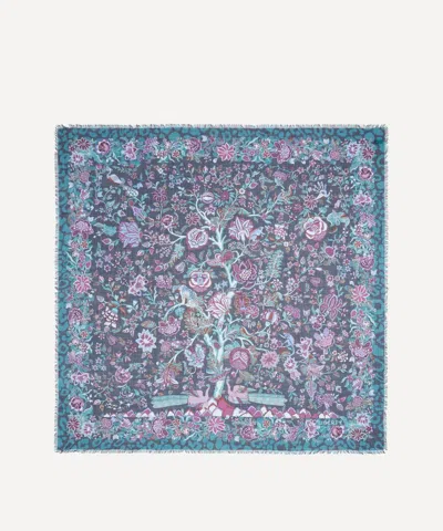 Liberty Women's Tree Of Life Voyage Wool-silk Scarf 140 In Blue