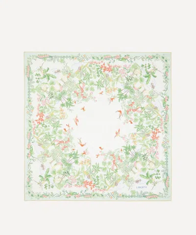 Liberty Women's Tropical Toile Silk Scarf 90 In Orange