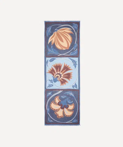 Liberty Women's Tudor Floral 70x200 Wool-silk Scarf In Blue