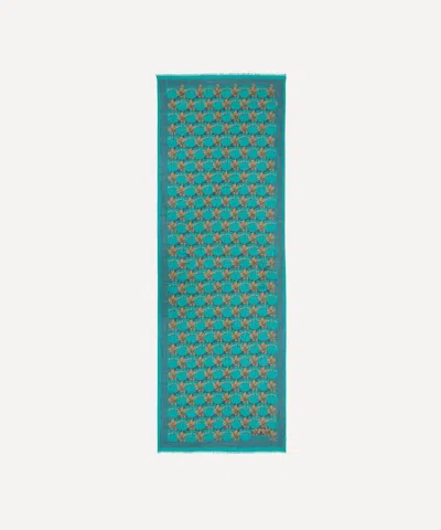 Liberty Women's Tudor Tulip 70x200 Wool-silk Scarf In Dark Green