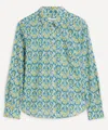 Liberty Women's Viger's Sketch Tana Lawn Cotton Fitted Shirt In Blue