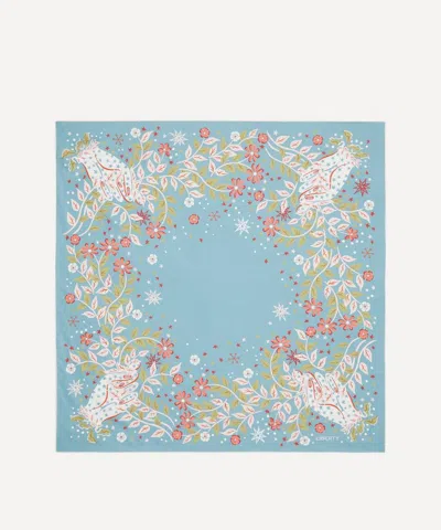 Liberty Women's Where Flowers Bloom Silk Scarf 90 In Light Blue