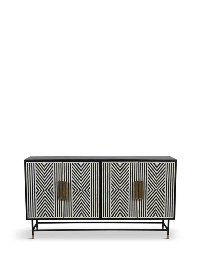 Libra Interiors Delaney Bone Inlay Four Door Buffet Cabinet In Multi