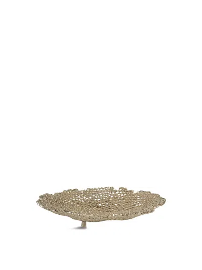 Libra Interiors Miel Cast Aluminium Platter In Gold