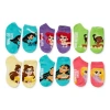Licensed Properties Big Kid Girls Multi-pack 6 Pair Princess Low Cut Socks In Blue
