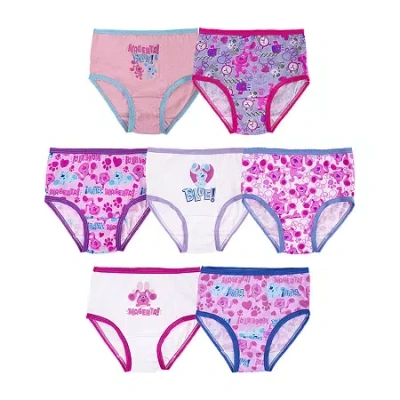 Licensed Properties Babies' Blue's Clue's Toddler Girls 7 Pack Brief Panty Tgup3113 In Multi