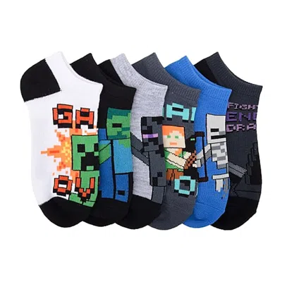 Licensed Properties Kids' Boys 6 Pair No Show Socks In White