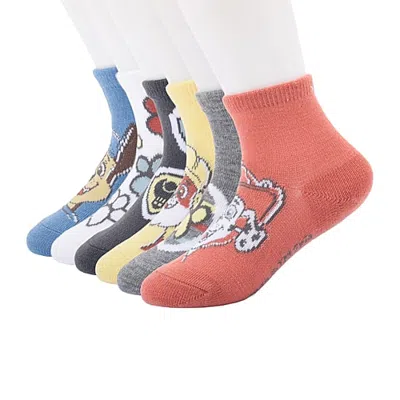 Licensed Properties Kids' Boys 6 Pair Quarter Ankle Socks In Red
