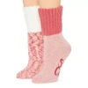 Licensed Properties Cozy Crew Womens Multi-pack 2 Pair Slipper Socks In Pink