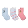 Licensed Properties Cozy Little & Big Kid Girls 3 Pair Bluey Crew Socks In Blue