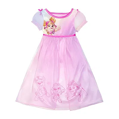 Licensed Properties Babies' Fall26 Toddler Girls Long Sleeve Scoop Neck Paw Patrol Nightgown In Pink
