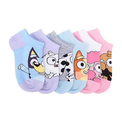 Licensed Properties Kids' Girls 6 Pair Bluey No Show Socks